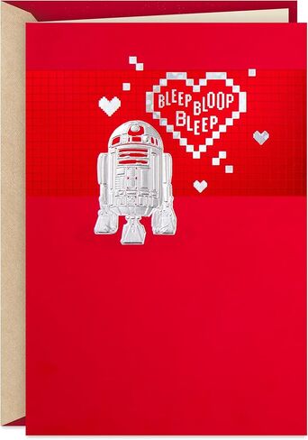 Hallmark Valentine's Day Card - Star Wars R2 -D2 & Hearts ، Pokemon Pikachu 'أنا أختارك "بطاقة الذكرى السنوية in Saudi Arabia