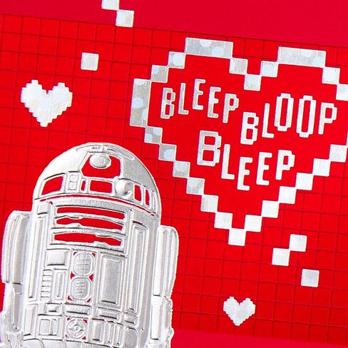 Hallmark Valentine's Day Card - Star Wars R2 -D2 & Hearts ، Pokemon Pikachu 'أنا أختارك "بطاقة الذكرى السنوية in Saudi Arabia
