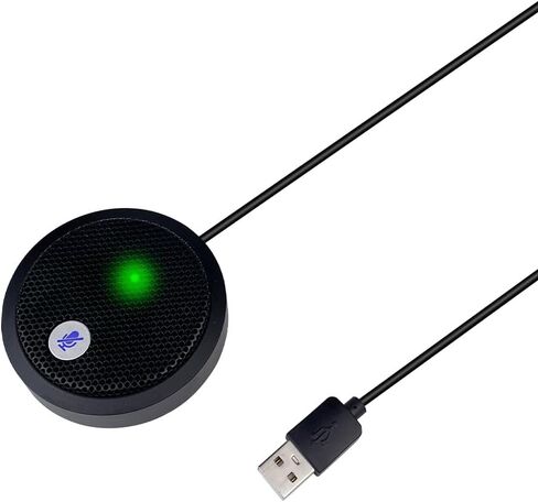 USB Microphone, Desktop Microphone, Mute Button with LED Indicator, Noise Reduction, Omnidirectional Condenser Microphones for PC Laptops or Video Conferences, Plug & Play in Saudi Arabia