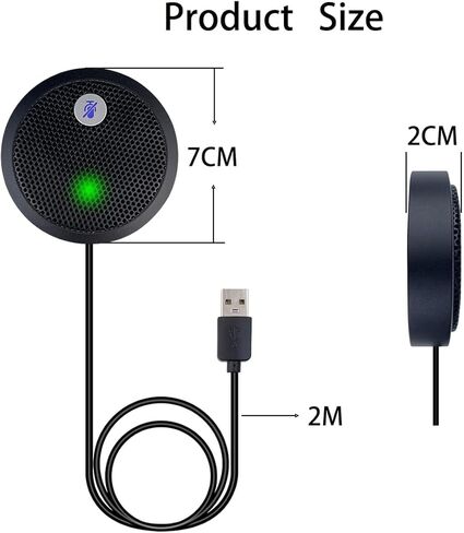 USB Microphone, Desktop Microphone, Mute Button with LED Indicator, Noise Reduction, Omnidirectional Condenser Microphones for PC Laptops or Video Conferences, Plug & Play in Saudi Arabia
