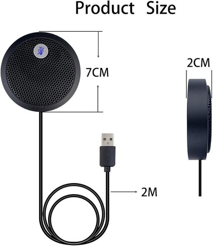 ميكروفون كمبيوتر USB، ميكروفون USB للمؤتمرات، زر كتم الصوت مع مؤشر LED، ميكروفون كمبيوتر مكثف متعدد الاتجاهات لمؤتمرات الفيديو، التوصيل والتشغيل للكمبيوتر الشخصي والكمبيوتر المحمول وماك (بدون مكبر صوت) in Saudi Arabia