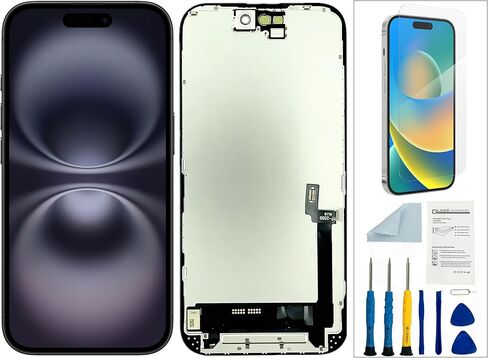 لاستبدال شاشة iPhone 16 لشاشة iPhone 16 LCD لاستبدال شاشة iPhone 16 A3288، A3287، A3081، A3296 أجزاء إصلاح تجميع شاشة LCD تعمل باللمس in Saudi Arabia