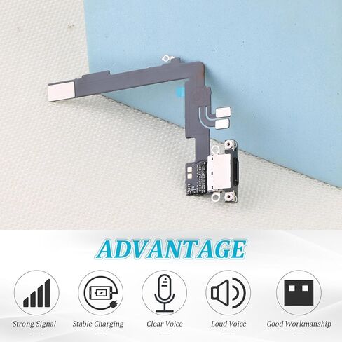 Dock Connector for iPhone 16 Pro Max Charging Port Flex Cable Replacement for iPhone 16 Pro Max A3296 A3084 A3295 A3297 USB Charger Dock Board Connector with Tools(Black) in Kuwait