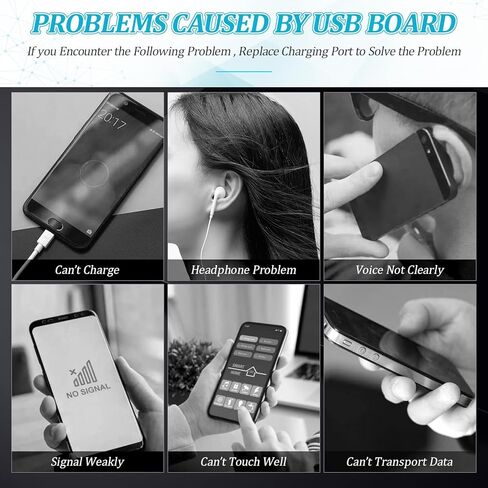 Dock Connector for iPhone 16 Pro Max Charging Port Flex Cable Replacement for iPhone 16 Pro Max A3296 A3084 A3295 A3297 USB Charger Dock Board Connector with Tools(Black) in Kuwait