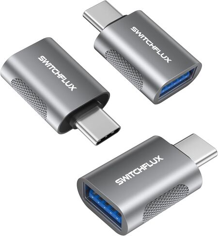 USB C to USB Adapter [3 Pack], 10Gbps Type C Male to USB 3.0 Female OTG Converter for MacBook Pro/Air, iPhone 15/16 Pro, iPad Pro, Samsung S24, Charging, Data Transfer in Saudi Arabia
