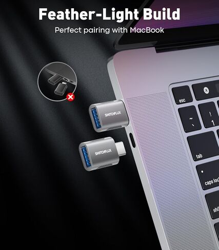 USB C to USB Adapter [3 Pack], 10Gbps Type C Male to USB 3.0 Female OTG Converter for MacBook Pro/Air, iPhone 15/16 Pro, iPad Pro, Samsung S24, Charging, Data Transfer in Saudi Arabia