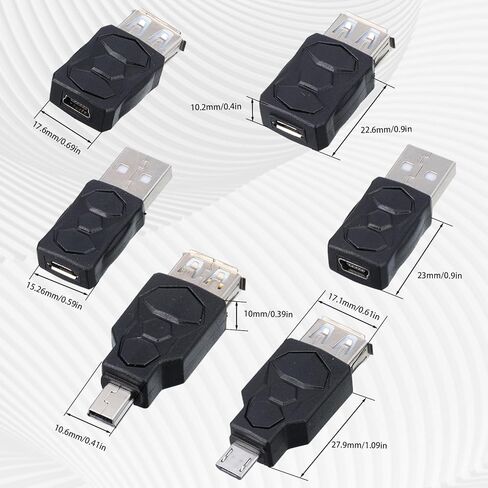 11 قطعة طقم محول USB USB 2.0 محول مجموعة متعددة USB/نوع C/مايكرو/ميني ذكر إلى أنثى محول موصل ثنائي الاتجاه محولات نقل استبدال موصل in Kuwait