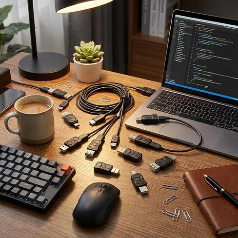11 قطعة طقم محول USB USB 2.0 محول مجموعة متعددة USB/نوع C/مايكرو/ميني ذكر إلى أنثى محول موصل ثنائي الاتجاه محولات نقل استبدال موصل in Kuwait