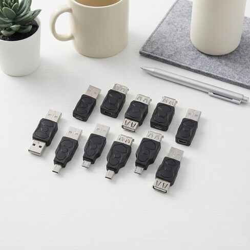 11 قطعة طقم محول USB USB 2.0 محول مجموعة متعددة USB/نوع C/مايكرو/ميني ذكر إلى أنثى محول موصل ثنائي الاتجاه محولات نقل استبدال موصل in Kuwait