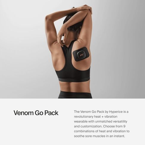 Hyperice Venom Go - Advanced Heat and Vibration Wearable - Venom Go Pack Includes Venom Go Pod - Case and Refill Pads in Saudi Arabia
