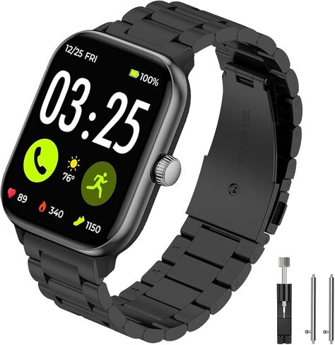 LYSANDRA 22 مم سريعة الإصدار من الفولاذ المقاوم للصدأ استبدال الأشرطة المعدنية المتوافقة مع Spade Co Health Smartwatch 4 in Saudi Arabia