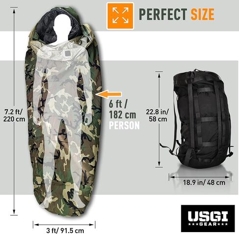 Military Sleeping Bag System Tactical Gear – 4-Part Modular Sleeping Bags Cold Weather Includes Stuff Sack, Bivy Cover, Intermediate Cold Weather and Patrol Bag – Waterproof and Lightweight in Saudi Arabia