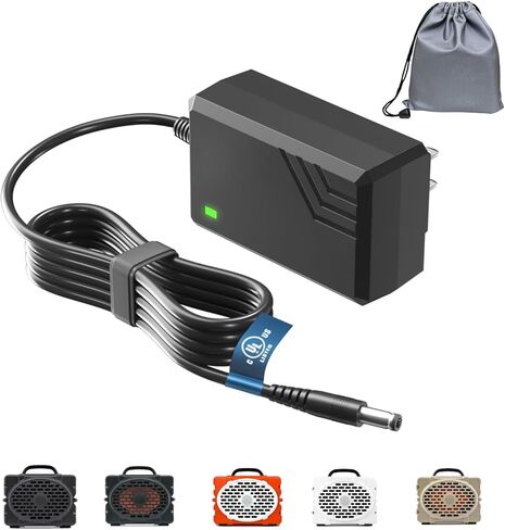Superer Charger for Turtlebox Gen 3 & Gen 2 Speaker – Tested for Secure Charging, UL Safety Certified, 15V 6ft Rugged Outdoor Replacement Charging Cord with LED Indicator & Waterproof Pouch in Saudi Arabia
