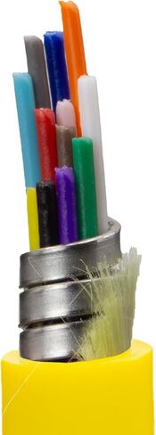 Singlemode Armored Fiber Optic Cable, 12-Strand Corning Ultra OS2 9/125, Riser Rated, Yellow, 500ft in Saudi Arabia