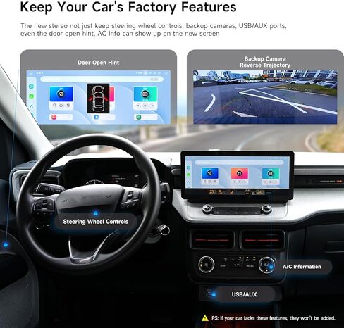 وحدة رئيسية Dasaita 8GB+256GB لسيارة Ford Maverick 2021 2022 2023، 12.3 بوصة Android 13 GPS Navigation راديو ستيريو للسيارة، Apple Carplay اللاسلكي وAndroid Auto، التحكم الصوتي، 4G LTE/5G WiFi in Kuwait