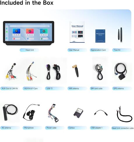 وحدة رئيسية Dasaita 8GB+256GB لسيارة Ford Maverick 2021 2022 2023، 12.3 بوصة Android 13 GPS Navigation راديو ستيريو للسيارة، Apple Carplay اللاسلكي وAndroid Auto، التحكم الصوتي، 4G LTE/5G WiFi in Kuwait