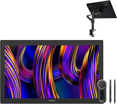 HUION KAMVAS Pro 27 (144Hz) 4K UHD Drawing Tablet with Screen, PenTech 4.0, Canvas Glass 3.0 Graphic Tablet 98% Adobe RGB Multi-Touch Drawing Monitor with Keydial Remote & Monitor Arm in Saudi Arabia