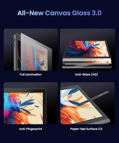 DIGIDRAW Drawing Tablet 18.4in 4K UHD with Touch Screen, △E<1.3 99.8% sRGB 16K Pressure Battery-Free Pen Fully Laminated Anti-Glare+Anti-Fingerprint Includes Remote Control for Digital Art, Animation in Saudi Arabia