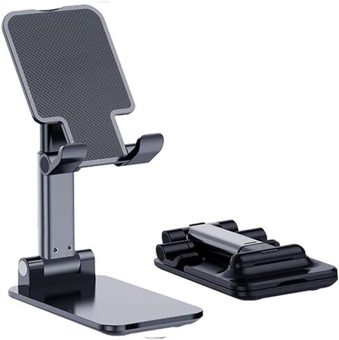Pink，The Adjustable Angle and Height of The Mobile Phone Stand are Suitable for All Mobile Phones and can be Folded for Office use in Saudi Arabia