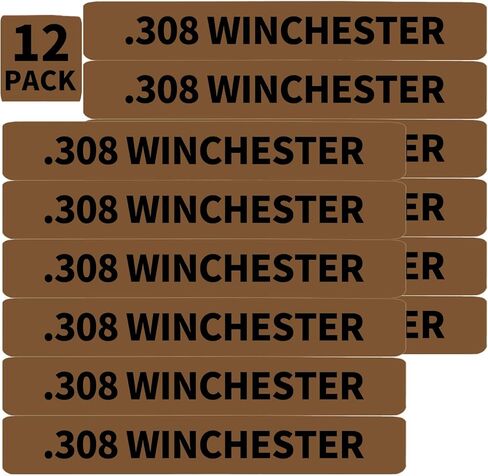 12 Pack Miaozhun .308 Winchester Magazine Marking Bands .308 Win Magazine Ammo Caliber Identification Bands (Coyote Brown-Black) in Saudi Arabia