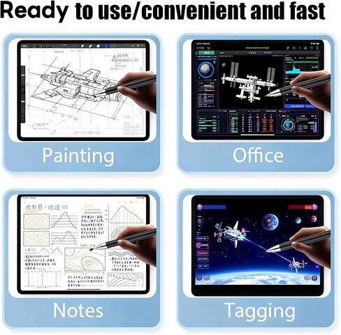 4 قطع قلم + 6 مشبك قلم سيليكون، حامل قلم رصاص لهاتف iPhone/ipad iOS/Android 15/14 قلم طاولة، متوافق مع قلم Samsung A9/A8/Fire Max 11/10/8 شاشة تعمل باللمس بالسعة (ألوان 4+6 حامل أقلام) in Kuwait