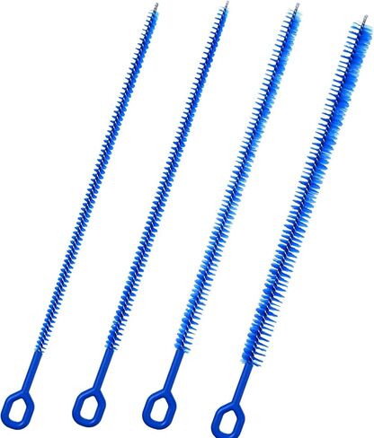 4 قطع من فرش القش لتنظيف القش من Ouligay، فرشاة تنظيف طويلة جدًا 12.4 بوصة مع مقبض، فرش تنظيف قابلة لإعادة الاستخدام لزجاجات المياه، قش معدني زجاجي (0.31 بوصة + 0.39 بوصة + 0.47 بوصة) in Kuwait