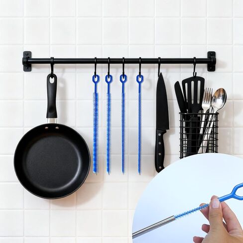 4 قطع من فرش القش لتنظيف القش من Ouligay، فرشاة تنظيف طويلة جدًا 12.4 بوصة مع مقبض، فرش تنظيف قابلة لإعادة الاستخدام لزجاجات المياه، قش معدني زجاجي (0.31 بوصة + 0.39 بوصة + 0.47 بوصة) in Kuwait