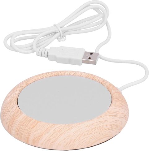 جهاز تسخين الأكواب المحمول الذي يعمل بمنفذ USB من كينسو، وسادة تسخين لشاي الحليب ومشروب القهوة، نمط خشبي أنيق in Saudi Arabia