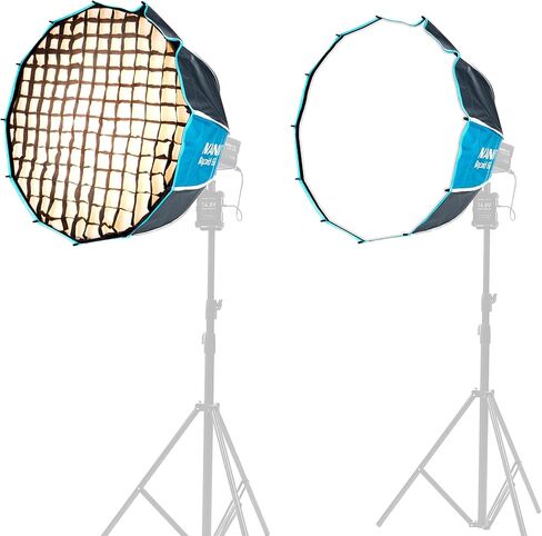 Nanlite SB-FM-RP60 Rapid 60 FM Mount Parabolic Softbox (23.6″ / 60cm) with Diffusers, Eggcrate Grid & Carry Bag — Compatible with Nanlite FM-Mount LED Video Light in Saudi Arabia