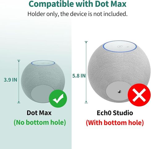 حامل حائط PlusAcc لـ Dot Max & Dot 5 - رف شفاف قوي لجهاز Homepod Mini، حامل موفر للمساحة، إدارة كابلات مدمجة (عبوة واحدة) in Kuwait