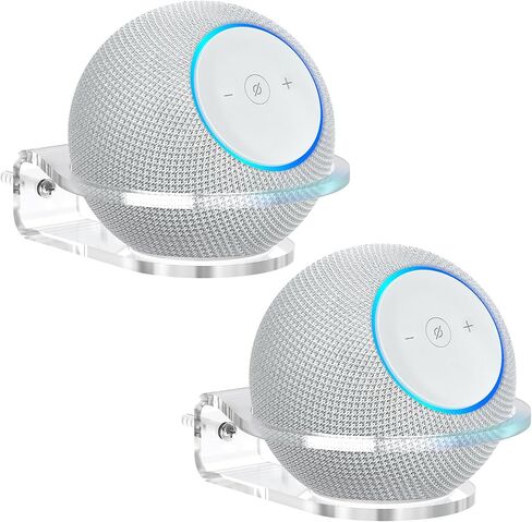 حامل حائط PlusAcc لـ Dot Max & Dot 5 - رف شفاف قوي لجهاز Homepod Mini، حامل موفر للمساحة، إدارة كابلات مدمجة (عبوة واحدة) in Kuwait