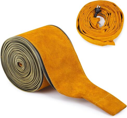 TIG Welding Torch Cable Cover - Leather Tig Hose Cover For TIG/MIG Torch Cable, 25ft Long, 4in Wide, Easy To Fold And Place in Saudi Arabia