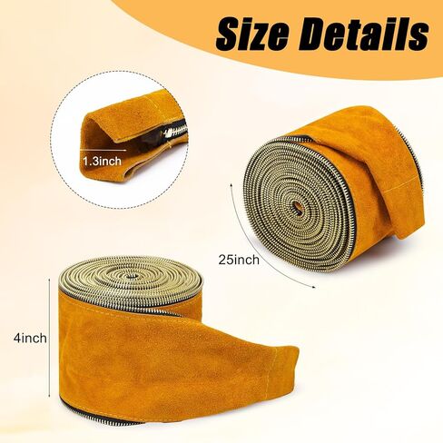 TIG Welding Torch Cable Cover - Leather Tig Hose Cover For TIG/MIG Torch Cable, 25ft Long, 4in Wide, Easy To Fold And Place in Saudi Arabia
