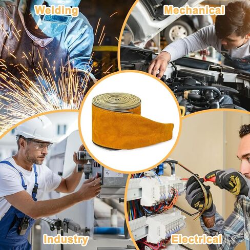 TIG Welding Torch Cable Cover - Leather Tig Hose Cover For TIG/MIG Torch Cable, 25ft Long, 4in Wide, Easy To Fold And Place in Saudi Arabia