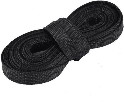uxcell Nylon Braided Expandable Sleeving Cable Wire Sheathing Sleeve 6.8M x 16mm Black in Saudi Arabia