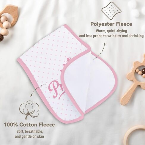 8 Pack Burp Cloths Organic Cotton, Pink Bows Baby Burp Cloths Girls, Absorbent Baby Burping Cloth, Soft Burping Cloth Set for Feeding, New Mom Gifts for Newborns Essentials Gift Set, 19"x9" in Saudi Arabia
