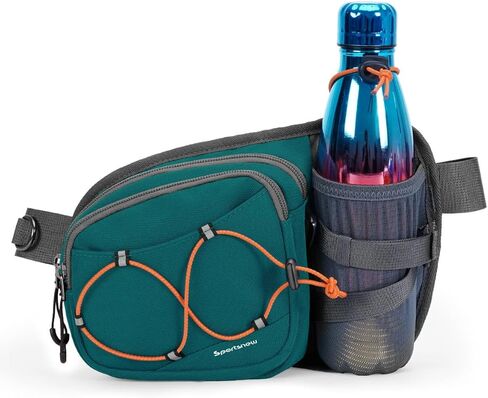 sportsnew Hydration Waist Pack with Water Bottle Holder, 2L Large Fanny Pack for Running Hiking Dog Walking, Water-Resistant Crossbody Waist Bag for Men Women, Patent Pending in Saudi Arabia