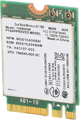 Dual Band WiFi Card, 2.4Ghz 5Ghz 1200Mbps BT 4.0 NGFF M.2 Wireless Internet Card with BT 4.0, for Laptops in Saudi Arabia