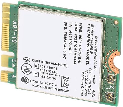 Dual Band WiFi Card, 2.4Ghz 5Ghz 1200Mbps BT 4.0 NGFF M.2 Wireless Internet Card with BT 4.0, for Laptops in Saudi Arabia