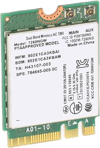 Dual Band WiFi Card, 2.4Ghz 5Ghz 1200Mbps BT 4.0 NGFF M.2 Wireless Internet Card with BT 4.0, for Laptops in Saudi Arabia