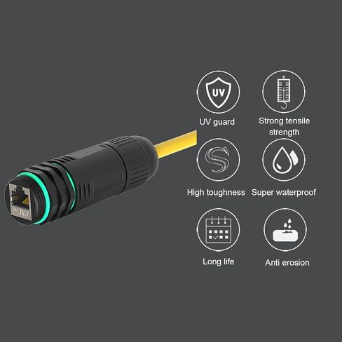 موصل كابل إلى محول إيثرنت RJ45، موصلات كابل RJ45 أنثى IP68 RJ45 مقرنة لكابل Cat6 LAN موسع إيثرنت أنثى إلى أنثى in Saudi Arabia