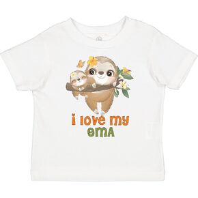 تي شيرت Inktastic Sloth I Love My Oma للأطفال الصغار in Kuwait