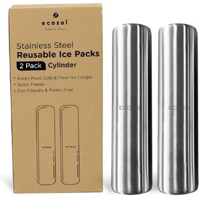 ecozoi Stainless Steel Lunch Chillers - Ice Packs for Lunch Bags, Lunch Boxes, Bento Boxes and Coolers in Saudi Arabia
