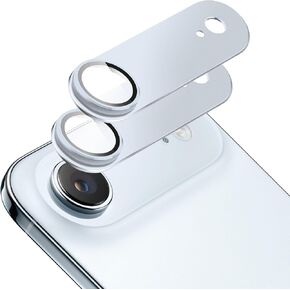 واقي عدسة الكاميرا المقاوم للكسر مكون من قطعتين لهاتف iPhone 17 Air | غطاء كاميرا معدني من الزجاج المقسى قوي الامتصاص (أزرق فاتح) in Saudi Arabia