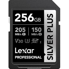 بطاقة ذاكرة Lexar Professional Silver Plus SDXC UHS-I بسعة 256 جيجابايت in Kuwait