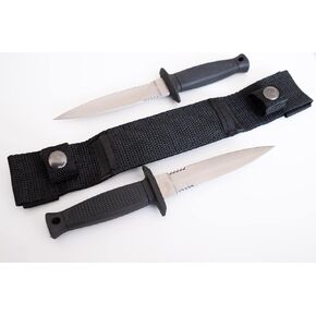 Double Edge Knife Spear Point Tactical Horizontal Carry Sheath Full Tang 7'' in Saudi Arabia