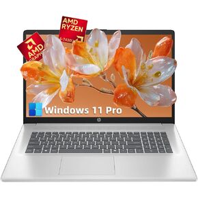 كمبيوتر محمول HP 17 Touchscreen Business - شاشة 17.3 بوصة مضادة للتوهج HD+، Windows 11 Pro، كمبيوتر مساعد، AMD Ryzen 5 7430U (يصل إلى 4.3 جيجا هرتز)، لوحة مفاتيح بإضاءة خلفية، Wi-Fi 6، شحن سريع | ذاكرة الوصول العشوائي 16 جيجابايت + 512 جيجابايت SSD in Kuwait