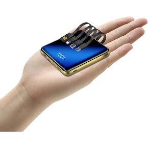 شاحن محمول بقدرة 10000 مللي أمبير في الساعة، كابل طاقة مدمج، مزود طاقة للشحن السريع بقدرة 22.5 وات، شاشة LED ذكية، بطارية خارجية مدمجة، مناسب لأجهزة iPhone وSamsung وأجهزة الكمبيوتر اللوحية in Kuwait