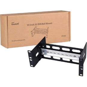 GeeekPi 10inch 2U Adjustable DIN Rail Mount Bracket for DeskPi RackMate T1/T0/T2/T0 Plus/T1 Plus/TL1, Compatible with 35mm Industrial Network Devices and 10 inch Server Rack Cabinet in Saudi Arabia