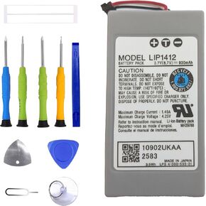 LIP1412 بطارية قابلة للشحن متوافقة مع سوني PSP-N1001، PSP-N1002، PSP-N1003، PSP-N1004 مع الأدوات in Kuwait